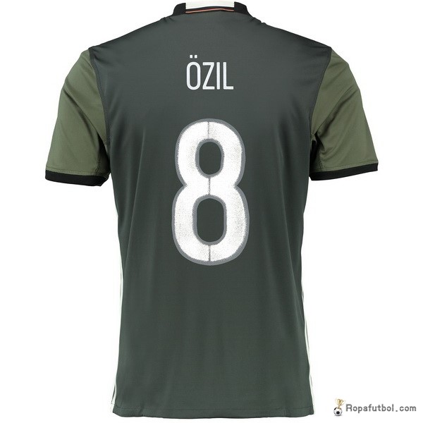 Camiseta Alemania Ozil Replica Segunda Ropa 2016 Marino Verde